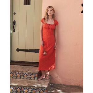 NWT Free People Natalya Solid MIDI Dress Sz XL $98 sold out